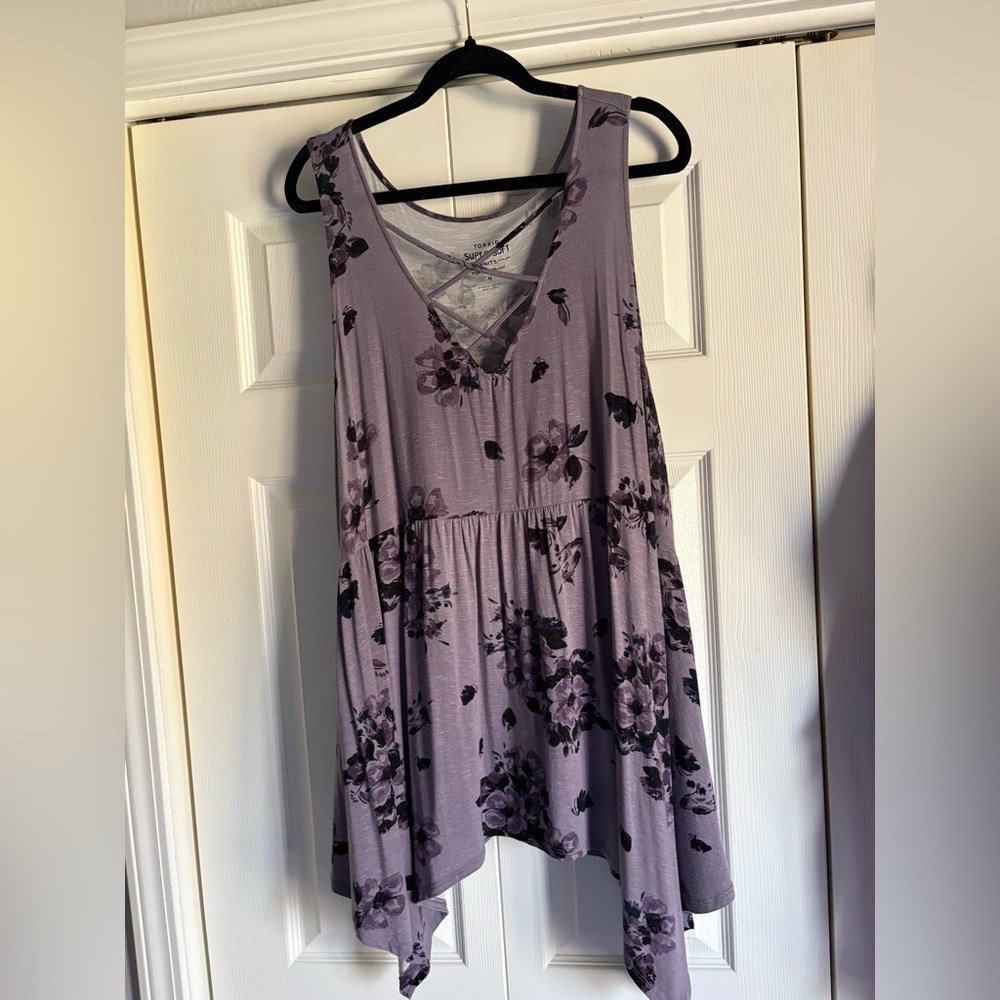 Torrid Lavender Floral Tank Top